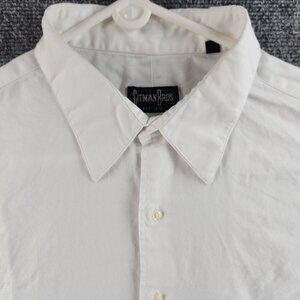 Gitman Bros White 17 33 USA Button Up Shirt Men Long Sleeve Woven Point Collar